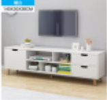 Estante blanco para TV Oferta